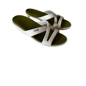 CROCS A-LEIGH WEDGE SANDALS SIZE 6 WOMEN'S OUTDOOR SHOES